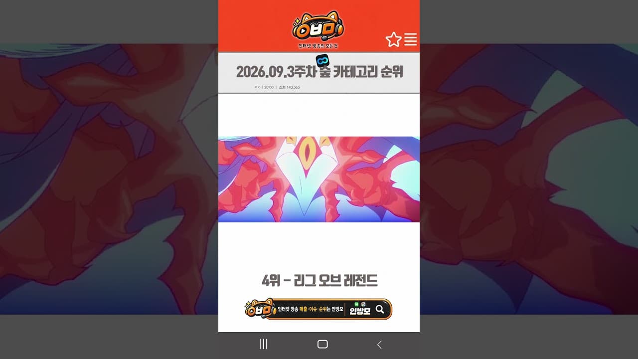 2026.09.3주차 숲 인기카테고리 순위